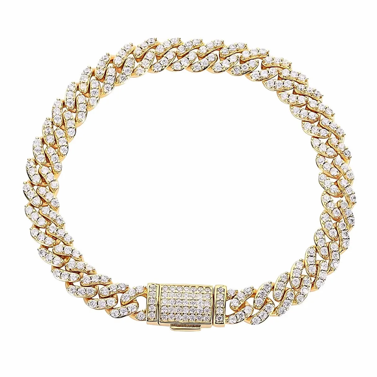 Moissanite Iced out Cuban Chain Armband "Miami Billionaire" - Pearlsey