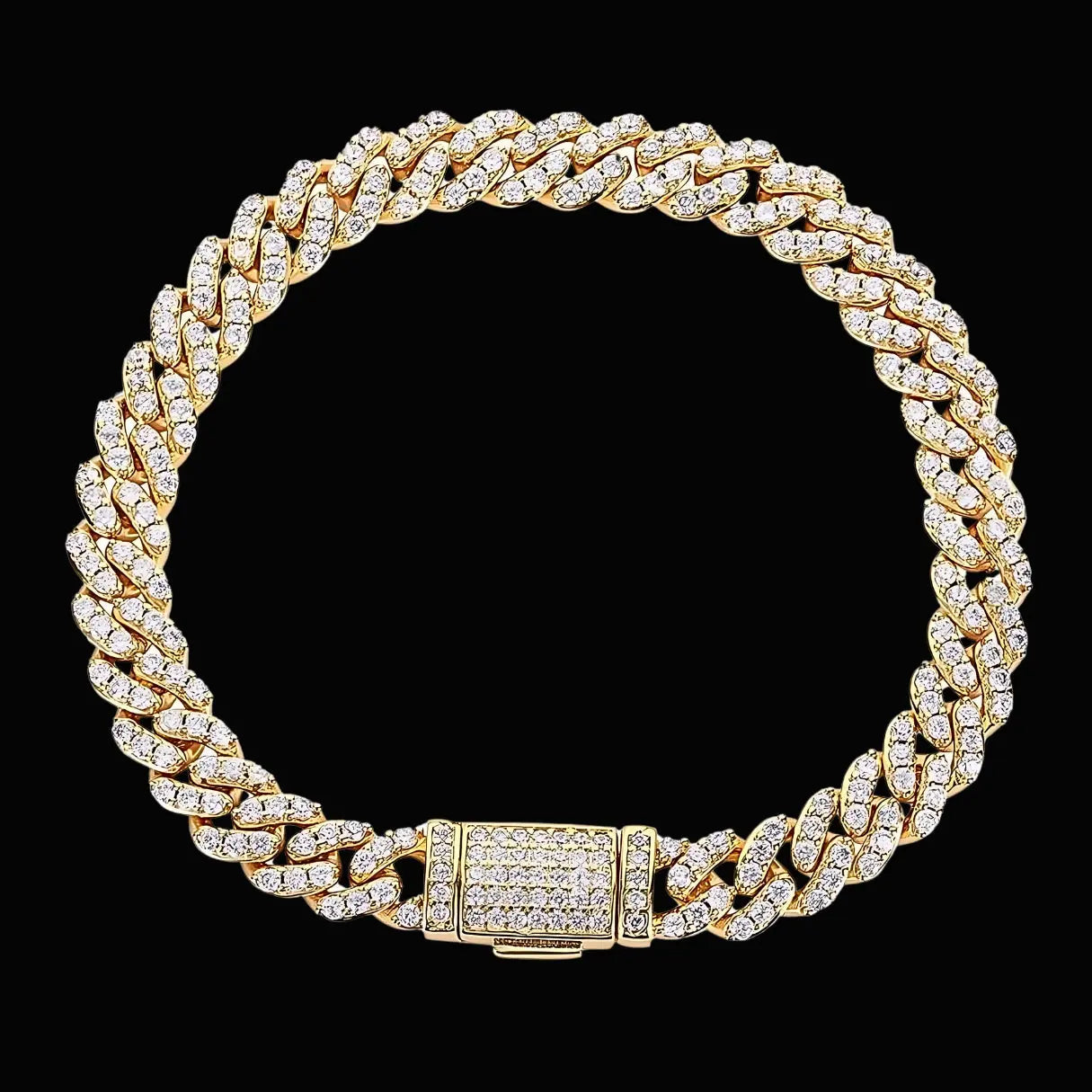 Moissanite Iced out Cuban Chain Armband "Miami Billionaire" - Pearlsey