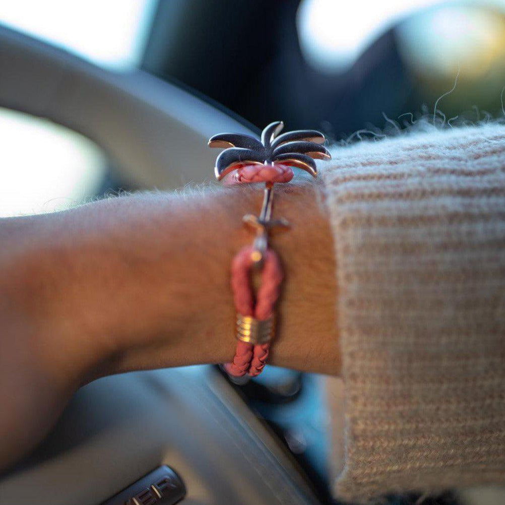 Palm Armband - Flamingo Rose - Pearlsey