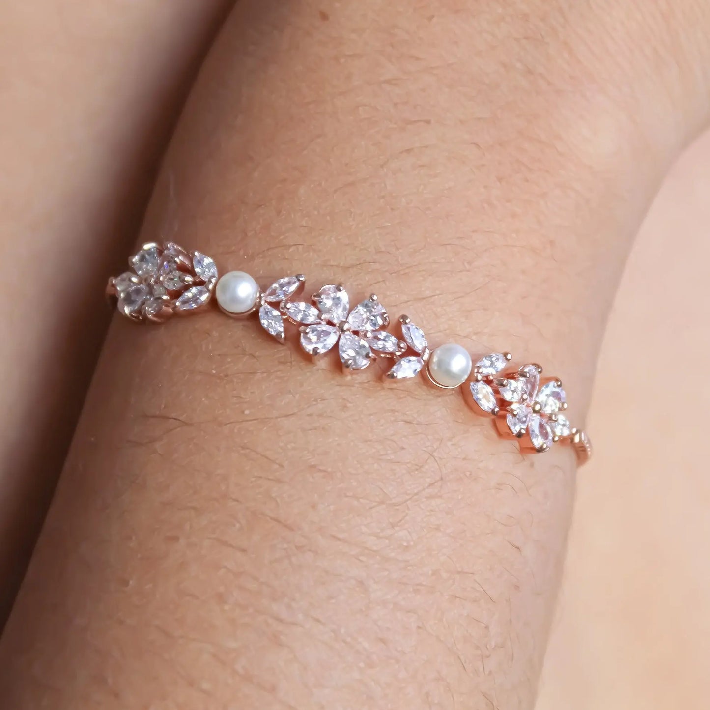 Zirkonarmband in Rose Gold - Pearlsey